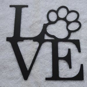 Metal Puppy Love Sign - New without tags